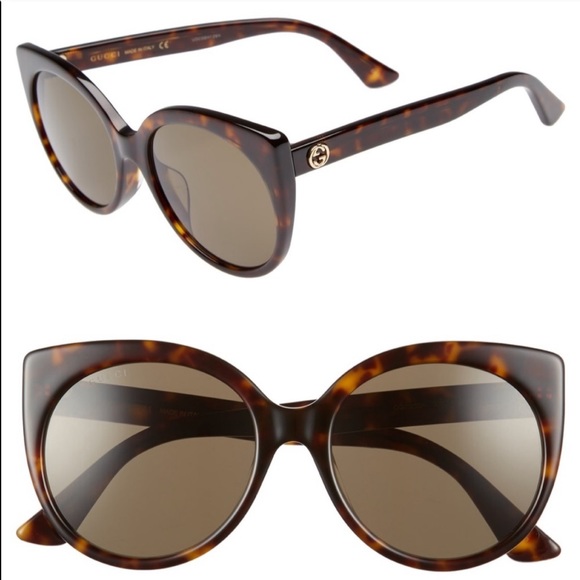 Gucci Accessories - Gucci Oversized Cat Eye Tortoise Sunnies